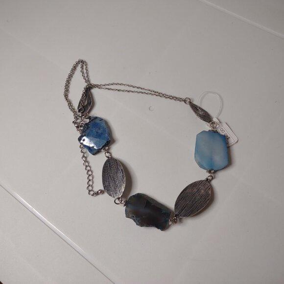 24 Inch Blue Stone Necklace - Picture 3 of 9